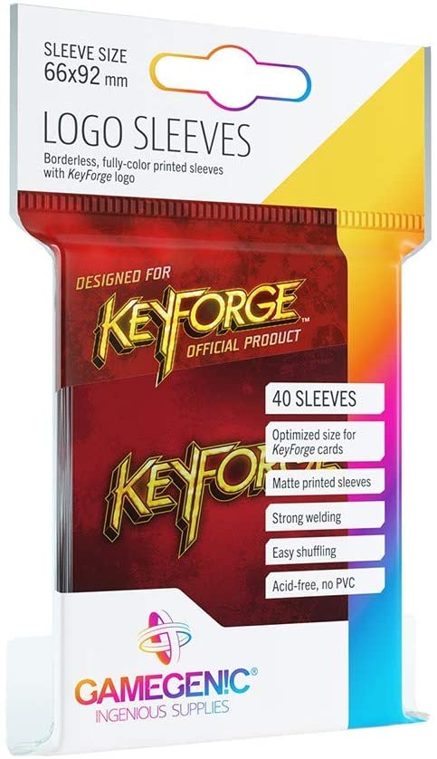 KeyForge Logo Sleeves: Red KeyForge Logo Sleeves: Red