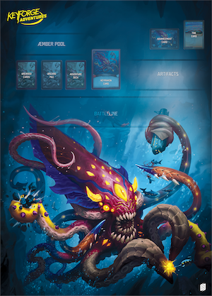 KeyForge Adventures: Rise of the Keyraken Playmat – Ghost Galaxy