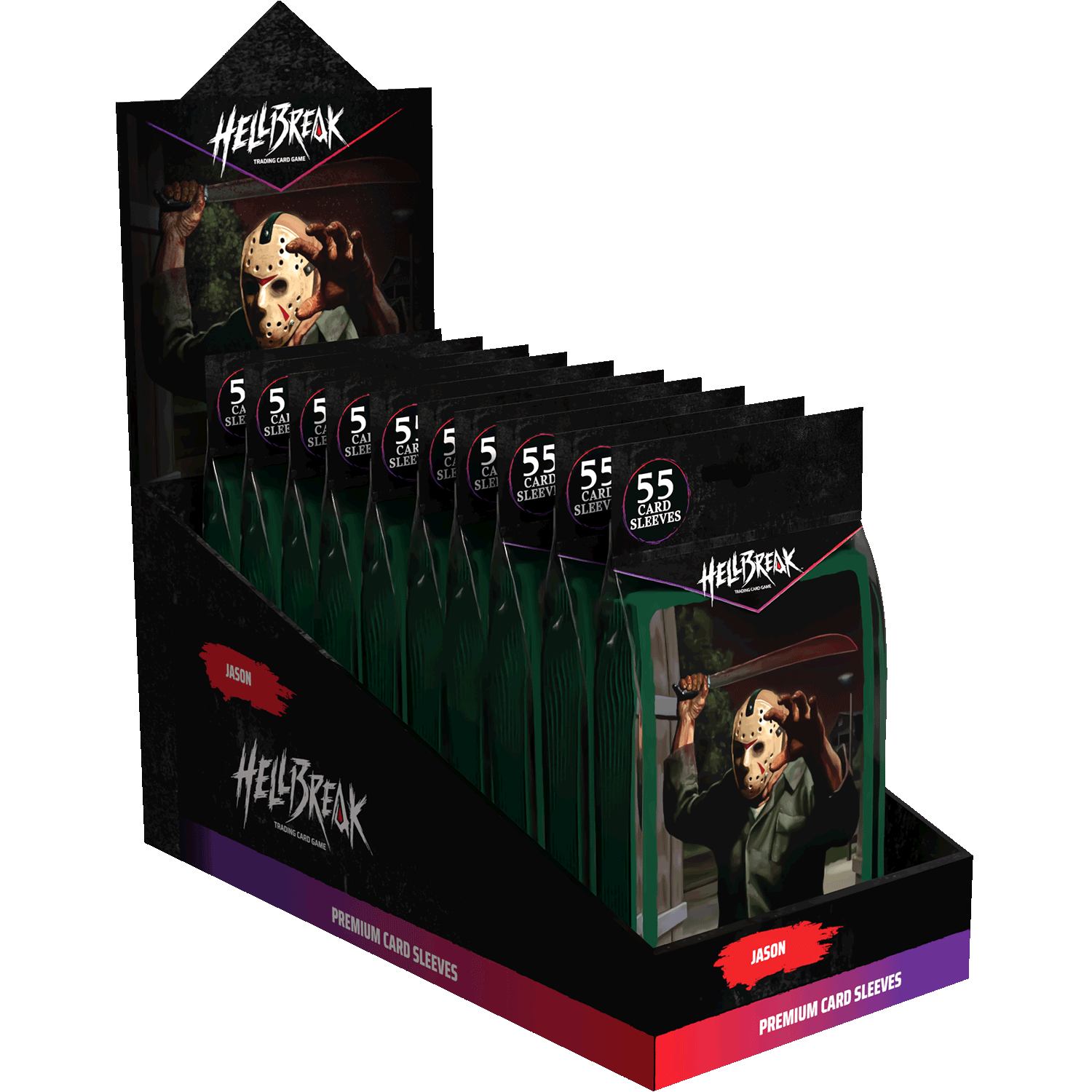 Hellbreak Supplies: Jason Premium Card Sleeves Display (10 Packs)