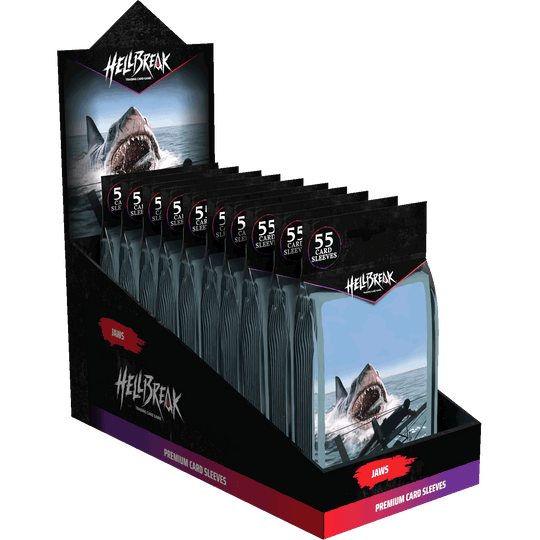 Hellbreak Supplies: Jaws Premium Card Sleeves Display (10 Packs)