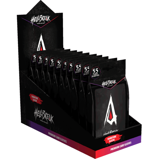 Hellbreak Supplies: Signature Sleeve Premium Card Sleeves Display (10 Packs)