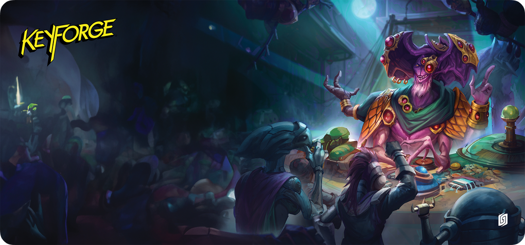 KeyForge: Ekwidon - "Blue Light Special" Extra-Wide Playmat